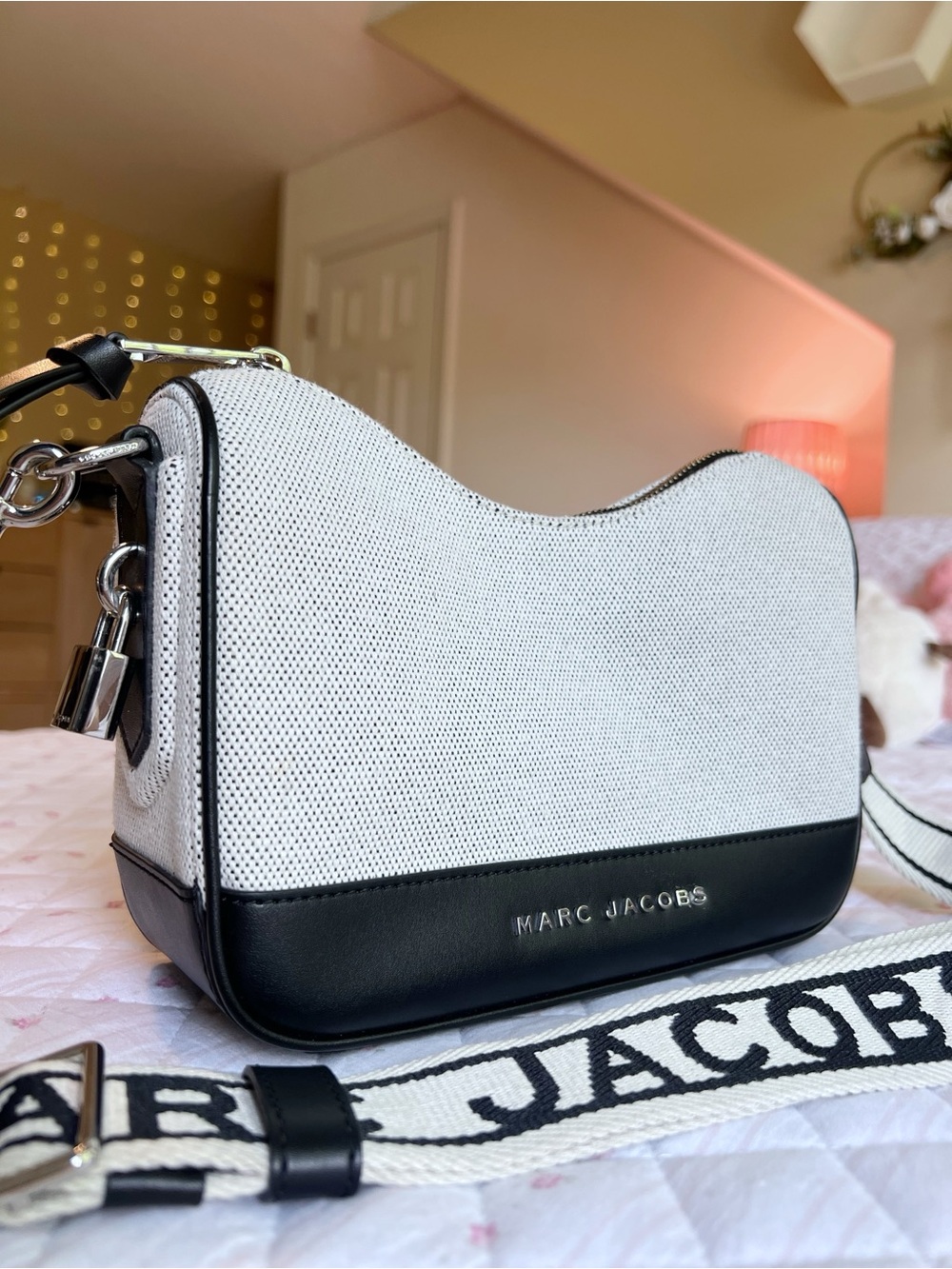 Marc Jacobs Drifter Canvas Leather Convertible Shoulder Crossbody Bag Purse